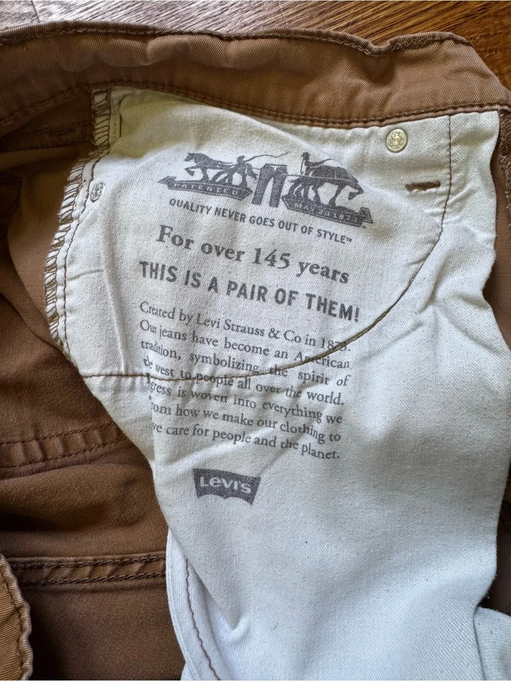 Levi’s 541 Athletic Taper Jeans Men’s 34x34 Brown Tan WaterLess